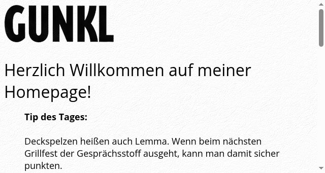Screenshot of gunkl.at