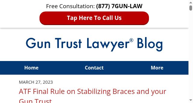 Screenshot of guntrustlawyer.com