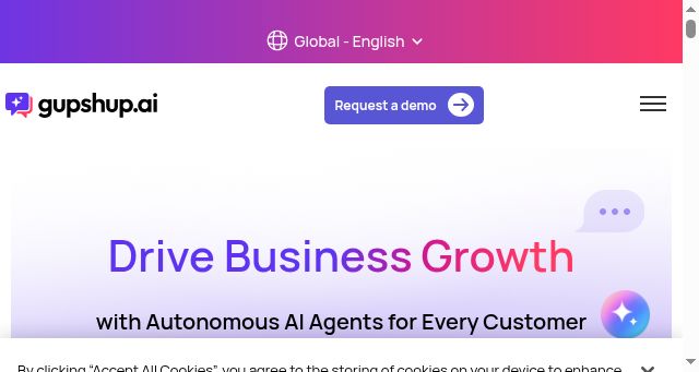 Screenshot of gupshup.ai