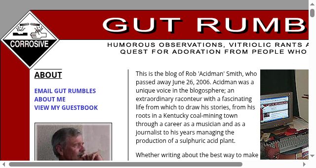 Screenshot of gutrumbles.com