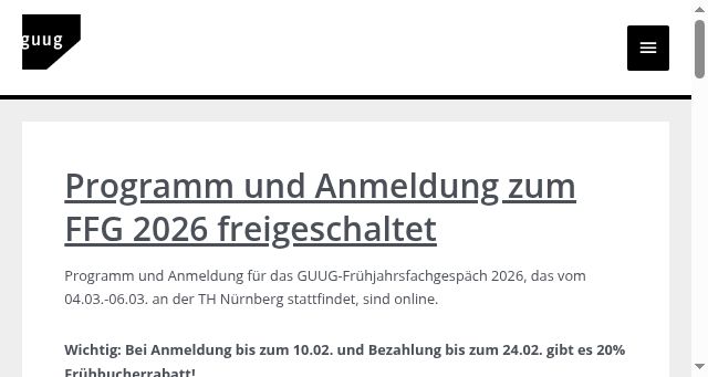 Screenshot of guug.de