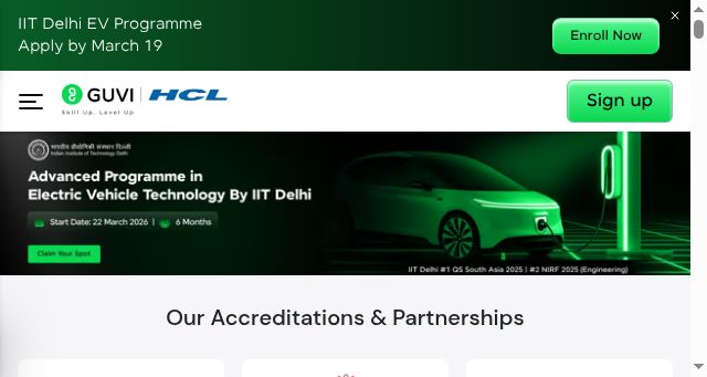 Screenshot of guvi.in