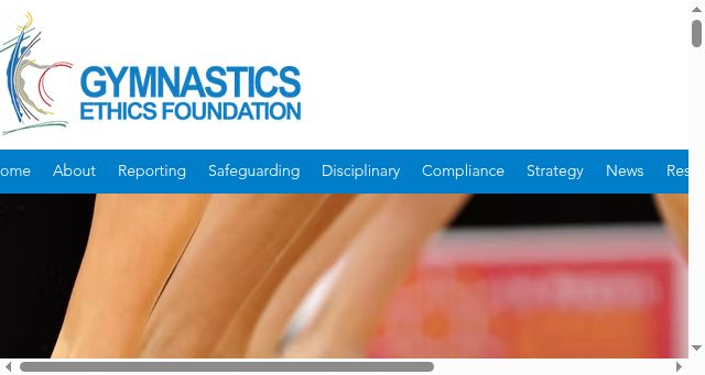 Screenshot of gymnasticsethicsfoundation.org