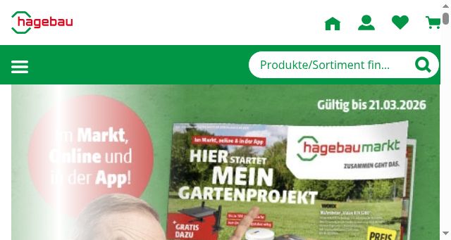 Screenshot of hagebau.de