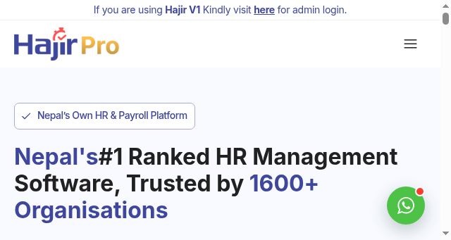 Screenshot of hajirhr.com