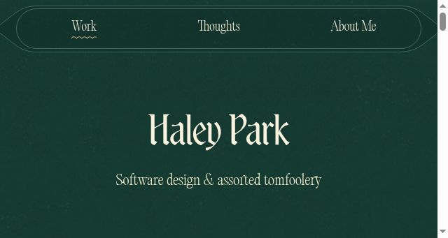 Screenshot of haleypark.design