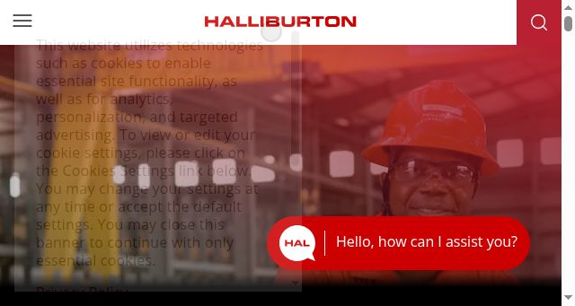 Screenshot of halliburton.com