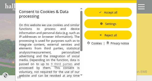 Screenshot of hallonachbar.de