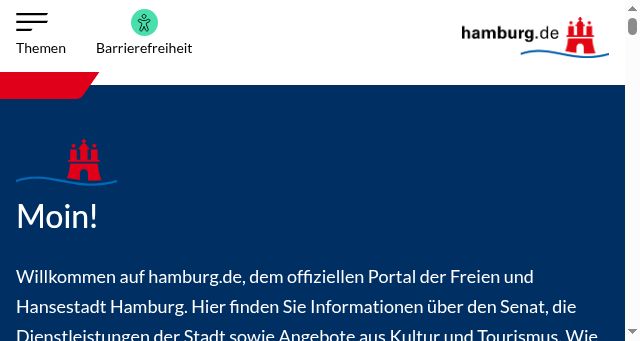 Screenshot of hamburg.de
