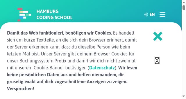 Screenshot of hamburgcodingschool.com