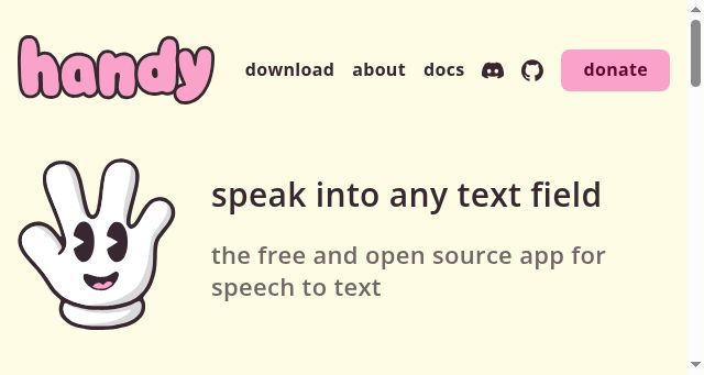 Screenshot of handy.computer