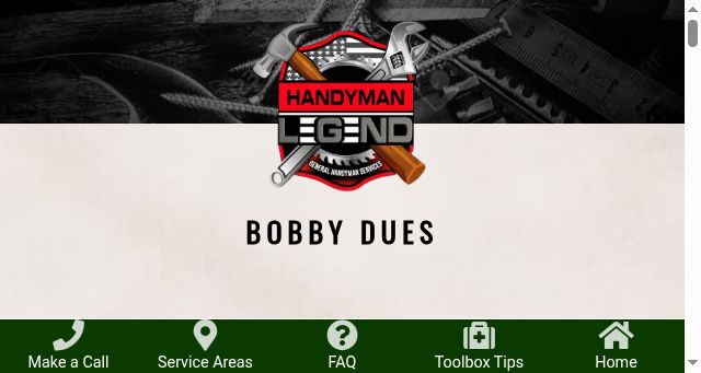 Screenshot of handymanlegend.com