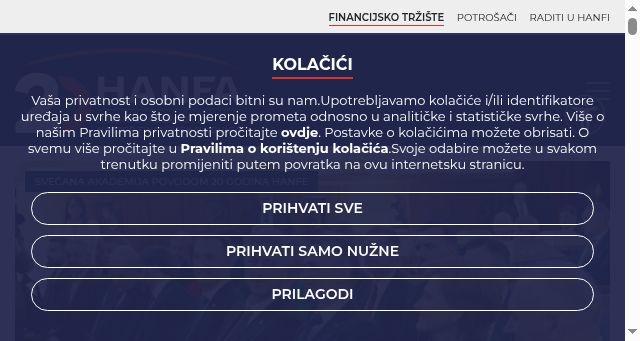 Screenshot of hanfa.hr