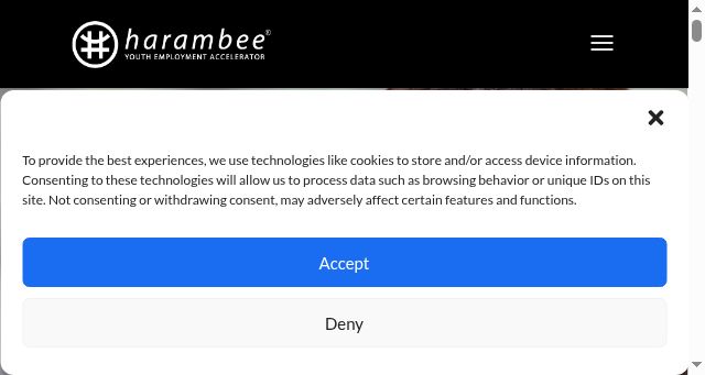 Screenshot of harambee.co.za