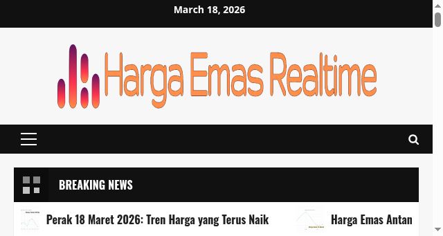 Screenshot of hargaemasrealtime.com