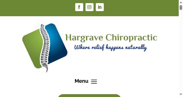 Screenshot of hargravechiropractic.com