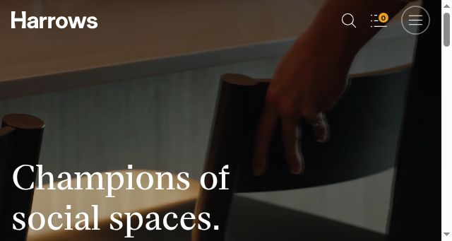 Screenshot of harrows.com.au