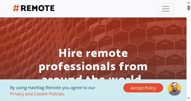 Screenshot of hashtagremote.com