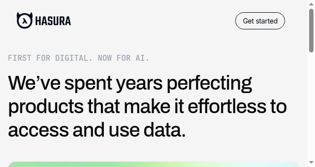 Screenshot of hasura.io