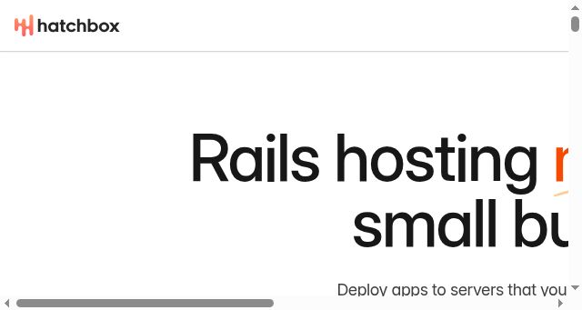 Screenshot of hatchbox.io