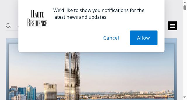 Screenshot of hauteresidence.com