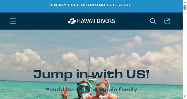 Screenshot of hawaii-divers.com