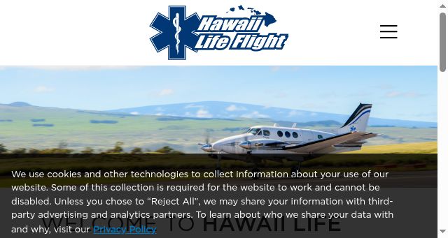Screenshot of hawaiilifeflight.com