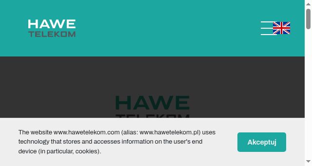 Screenshot of hawetelekom.com