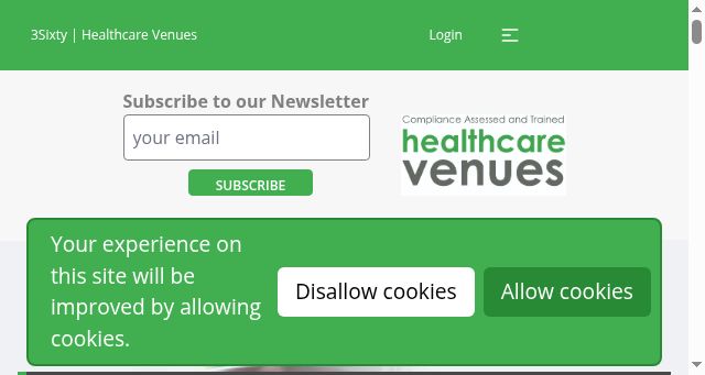 Screenshot of healthcare-venues.com