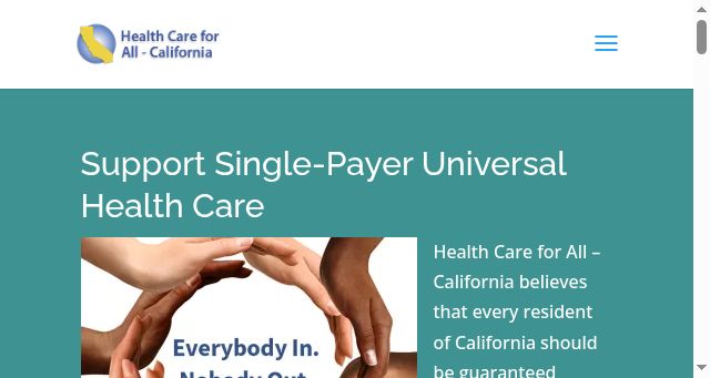 Screenshot of healthcareforall.org