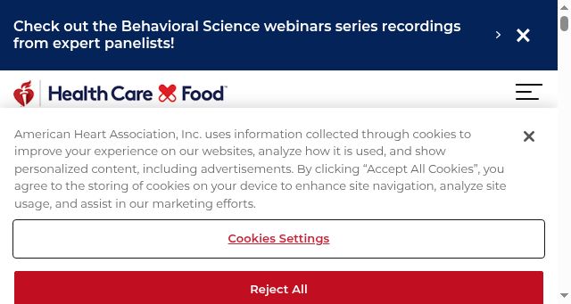 Screenshot of healthcarexfood.org