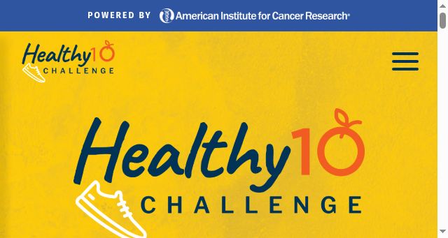 Screenshot of healthy10challenge.org
