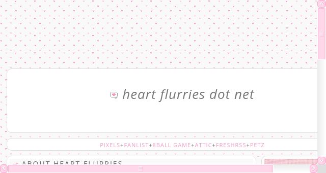 Screenshot of heart-flurries.net