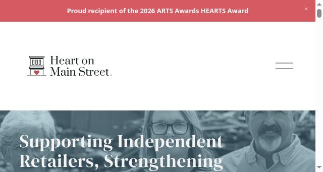 Screenshot of heartonmainstreet.org