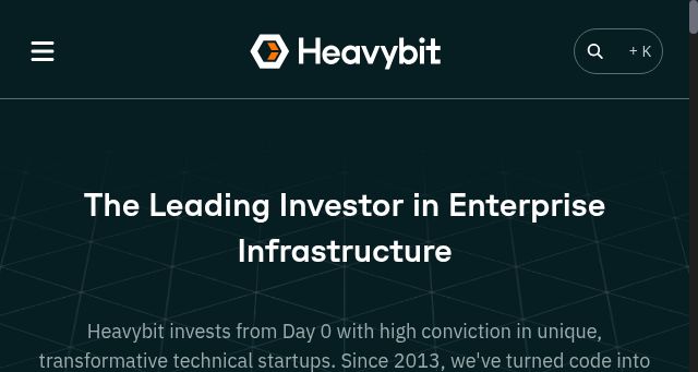 Screenshot of heavybit.com