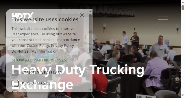 Screenshot of heavydutytruckingexchange.com