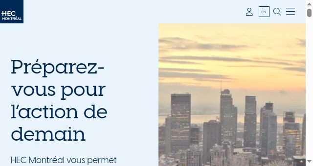 Screenshot of hec.ca