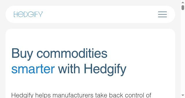 Screenshot of hedgify.ai