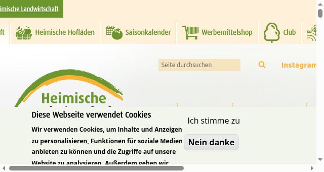 Screenshot of heimischelandwirtschaft.de