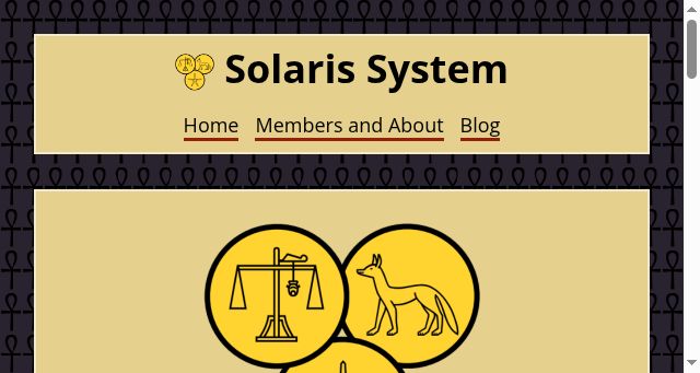 Screenshot of heliacal.systems