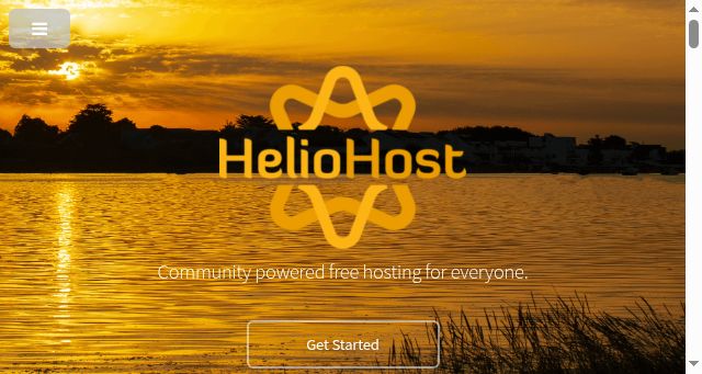Screenshot of heliohost.org