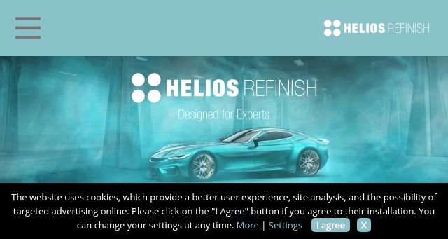 Screenshot of helios-refinish.com