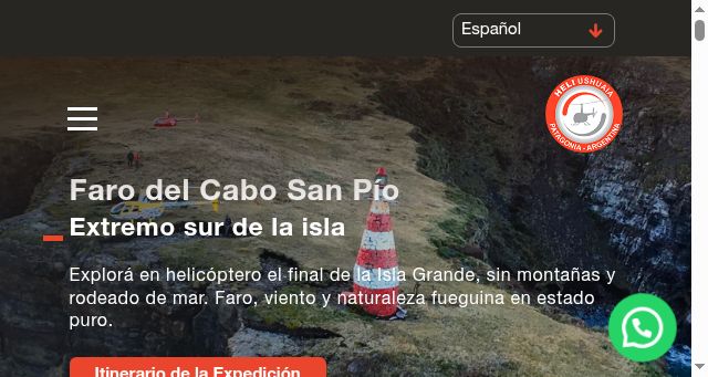 Screenshot of heliushuaia.com.ar