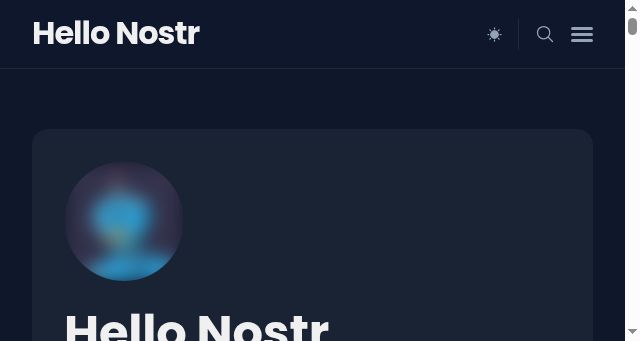 Screenshot of hellonostr.xyz