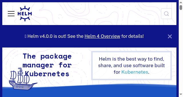 Screenshot of helm.sh