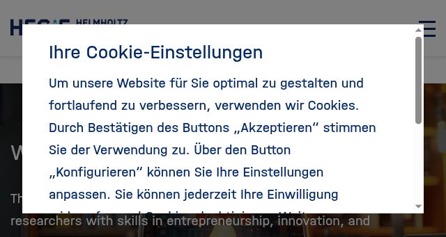 Screenshot of helmholtz-entrepreneurship.de