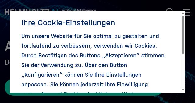 Screenshot of helmholtz.ai