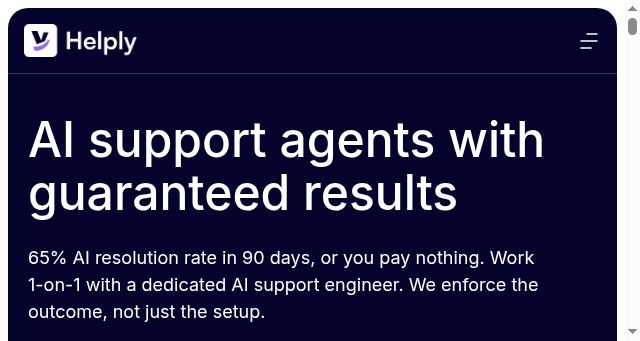 Screenshot of helply.com