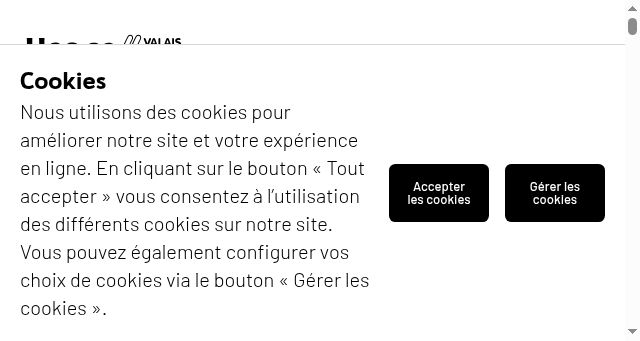 Screenshot of hevs.ch