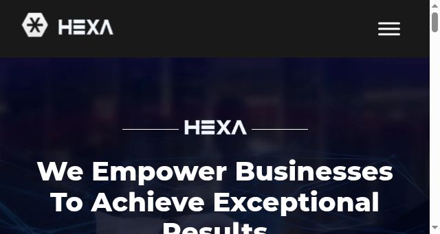 Screenshot of hexamatics.com